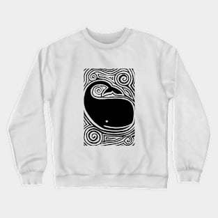 Whale Black Crewneck Sweatshirt